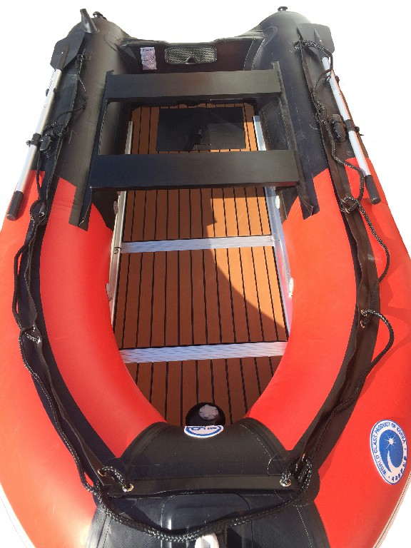 Лодка ПВХ STORMLINE Flexiteek 310 (черно-зеленая/красно-черная)